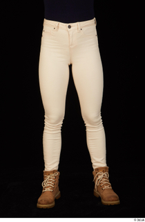 Charity casual dressed leg lower body white jeans workers 0001.jpg